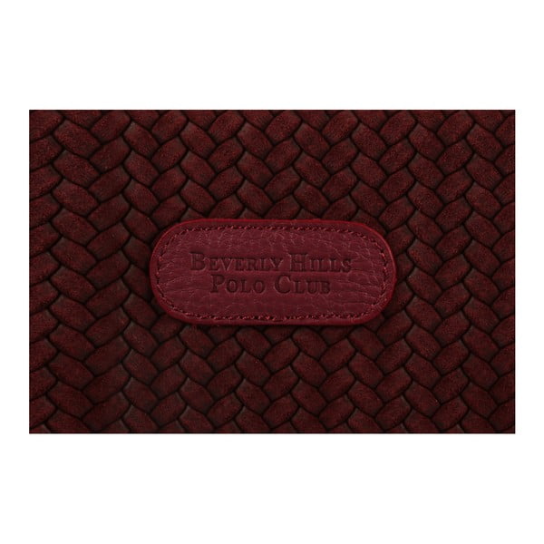 Dona sötétpiros bőr kézitáska - Beverly Hills Polo Club-image-1