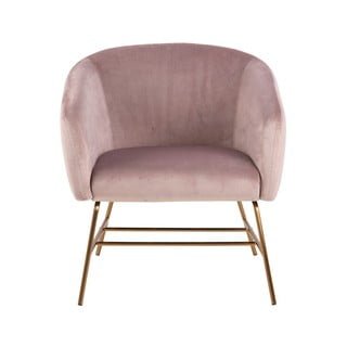 Ramsey púder rózsaszín bársony fotel - Actona