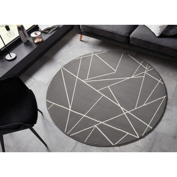 Velvet szürke kerek szőnyeg, ø 140 cm - Ragami-image-1