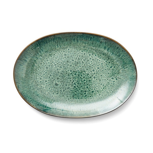 Zöld-fekete szervírozó kőedény tányér Gastro Green/Black – Bitz