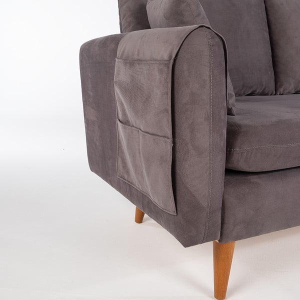 Sötétszürke kanapé 215 cm Sofia – Balcab Home-image-1