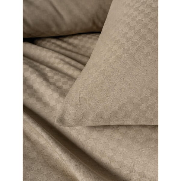 Barna kétszemélyes-hosszabbított renforcé pamut ágyneműhuzat 240x220 cm Checkered – Mila Home Luxury-image-3