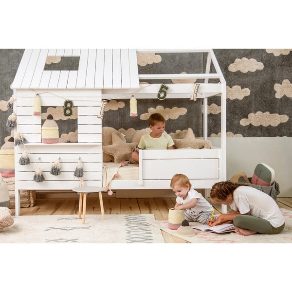 Kék-krémszínű mosható kézi szövésű pamut szőnyeg 120x160 cm Atlas Natural – Lorena Canals-image-1