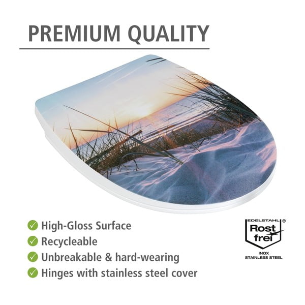 WC-ülőke automatikus záródással 36,5 x 45 cm Baltic – Wenko-image-3