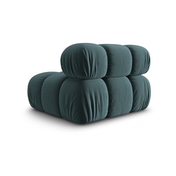 Petróleumkék bársony kanapé modul (középső rész) Bellis – Micadoni Home-image-4