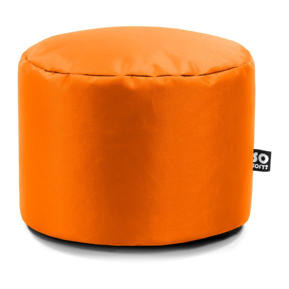 Narancssárga bőrutánzat gyerek babzsákfotel Dot M  So Soft?