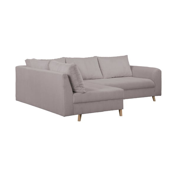 Szürke kordbársony sarokkanapé (bal oldali) Ariella – Ropez-image-3