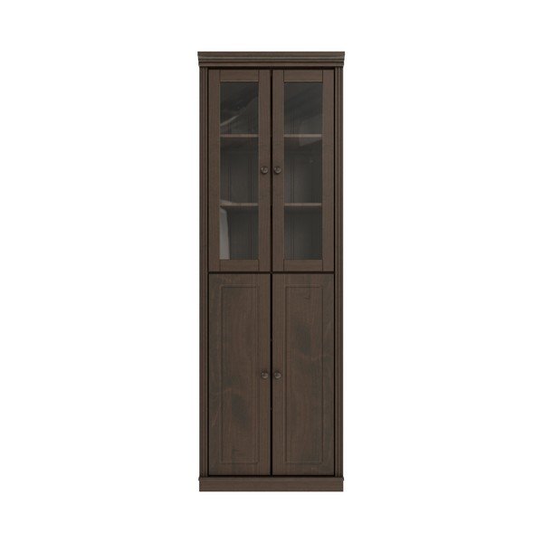 Sötétbarna borovi fenyő tálalószekrény 74x223x37 cm Anita – Støraa