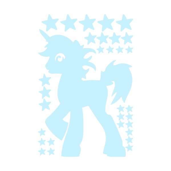 Fanastick Unicorn With Stars világító matrica - Ambiance-image-1