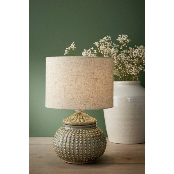 Szürke-bézs len asztali lámpa (magasság 39 cm) Niko – Ellos Home-image-1