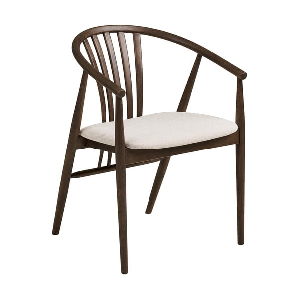 Sötétbarna tölgyfa karfás étkezőszék Agustin – House Nordic