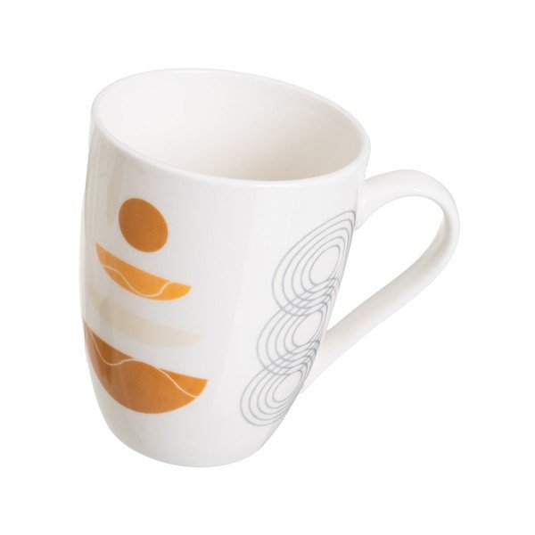 Fehér agyagkerámia bögre szett 4 db-os 350 ml Sunset – Casa Selección-image-3