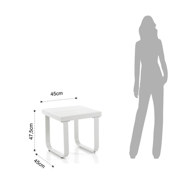 Alumínium tárolóasztal 47.5x47.5 cm Ischia – Tomasucci-image-1