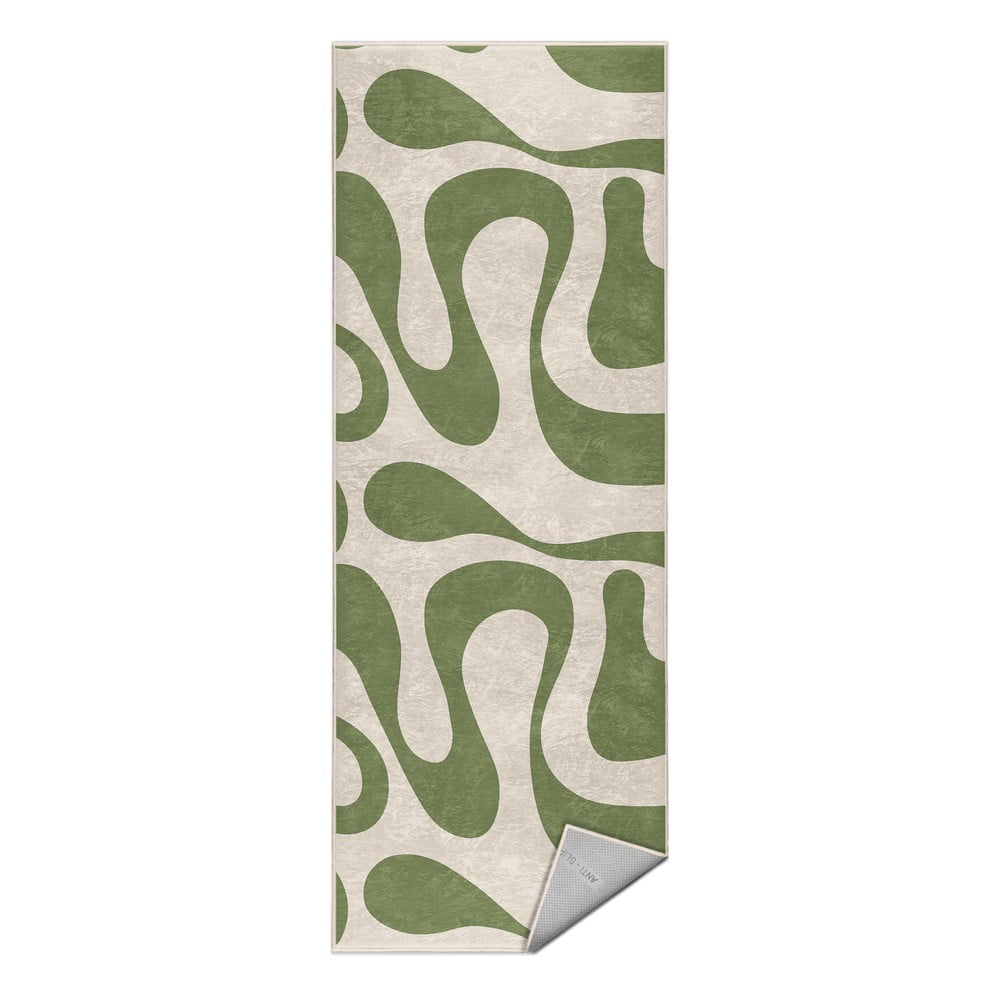 Zöld mosható futószőnyeg 80x200 cm Matcha Latte Mila Home