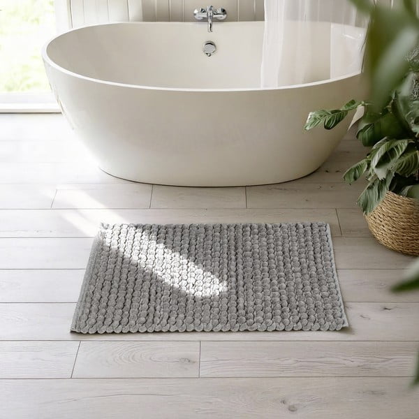 Szürke textil fürdőszobai kilépő 50x80 cm Solivo – Wenko-image-1