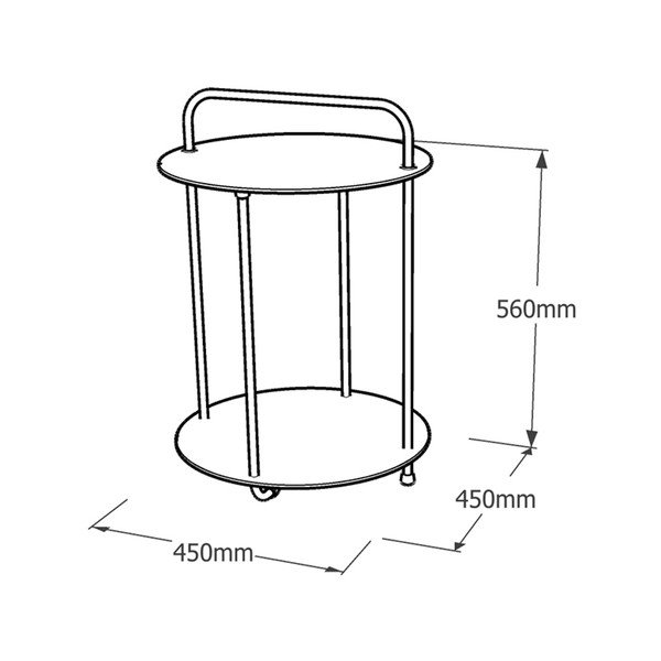 Fém kerek kerti tárolóasztal ø 45 cm Plip – Ezeis-image-4