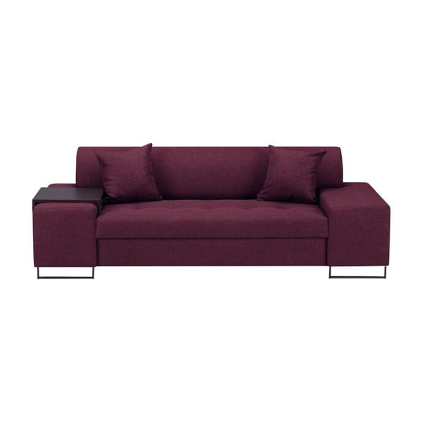 Orlando lila kanapé, fekete lábakkal, 220 cm - Cosmopolitan Design