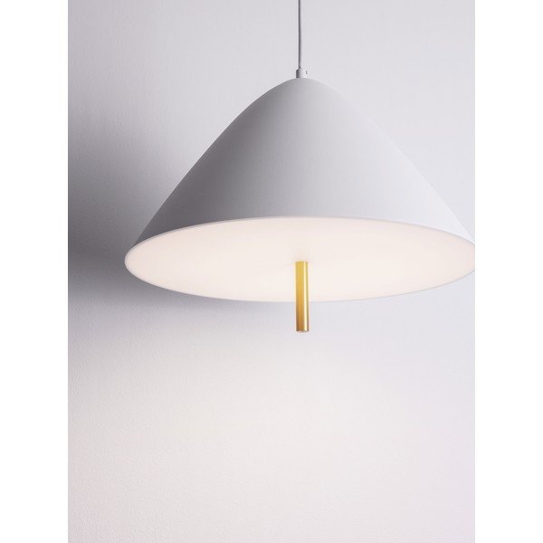 Fehér fém LED függőlámpa fém búrával ø 40 cm Oros – Nova Luce-image-1