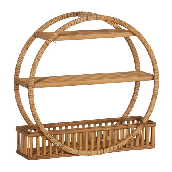 Natúr színű többszintes rattan fali polc 45,5 cm – Ixia