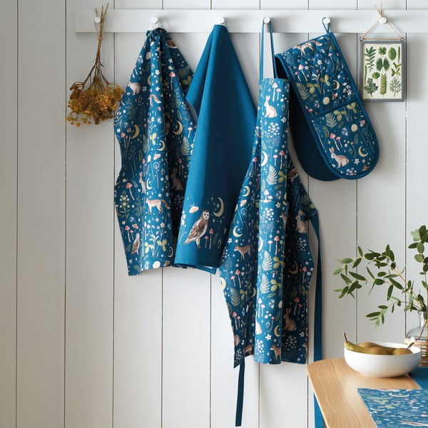 Pamut konyharuha szett 4 db-os 50x70 cm Enchanted Twilight Animals – Catherine Lansfield-image-2