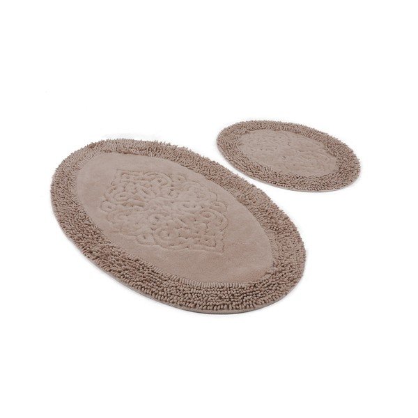 Barna fürdőszobai kilépő szett 2 db-os 100x60 cm – Foutastic-image-2