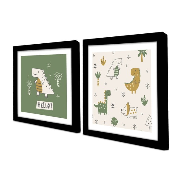 Gyerek kép készlet 2 db-os 33x33 cm Hello – Wallity-image-2