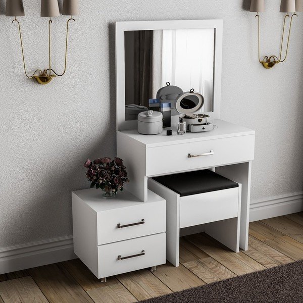 Alacati fehér fésülködőasztal-image-3