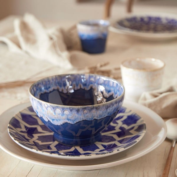 Kék agyagkerámia tál szett 4 db-os ø 15 cm Latte – Costa Nova-image-1