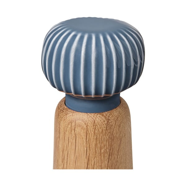 Hammershoi tölgyfa fűszerörlő, antracitszürke porcelán részletekkel, magasság 13 cm - Kähler Design-image-2