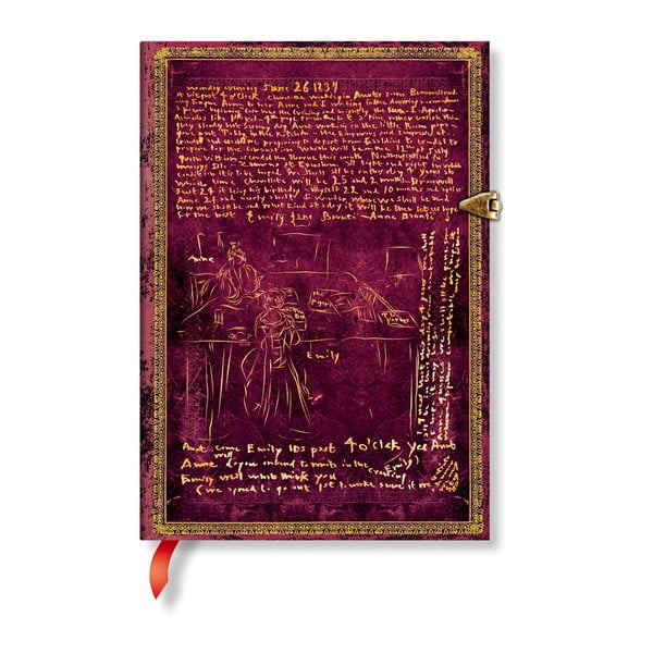 The Bronte Sisters keményfedeles vonalas jegyzetfüzet, 13 x 18 cm - Paperblanks