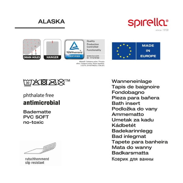 Csúszásgátló alátét fürdőkádba 36x91 cm Alaska – Spirella-image-2
