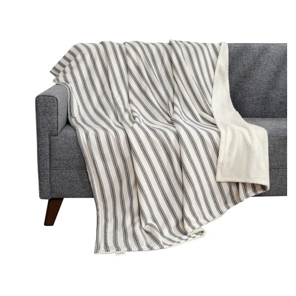 Fehér-antracitszürke takaró 150x190 cm Soren Wellsoft – Mijolnir