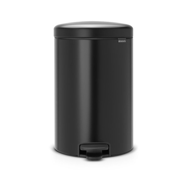 Matt fekete acél pedálos szemetes 20 l NewIcon – Brabantia