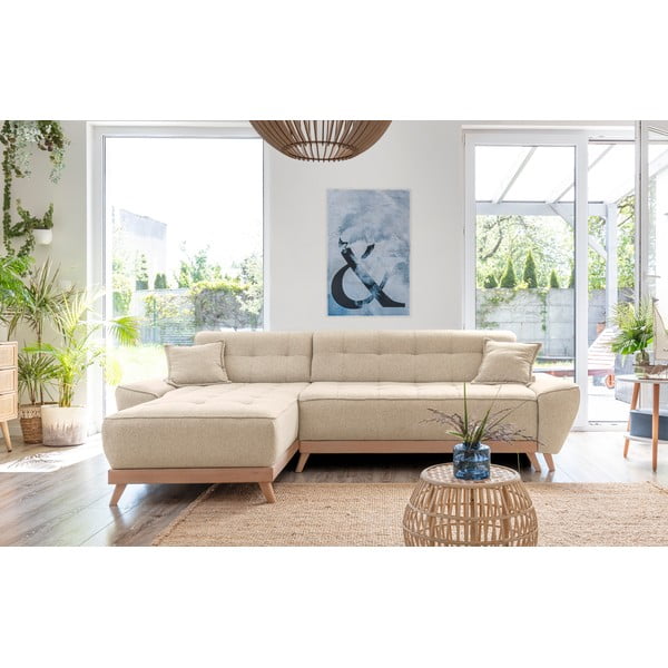 Dazzling Daisy bézs variálható és kinyitható sarokkanapé - Miuform-image-1