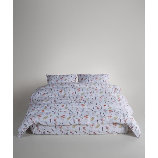 Fehér kétszemélyes-hosszabbított renforcé pamut ágyneműhuzat 240x220 cm Floral Dance Autumn – Mila Home Luxury-image-2