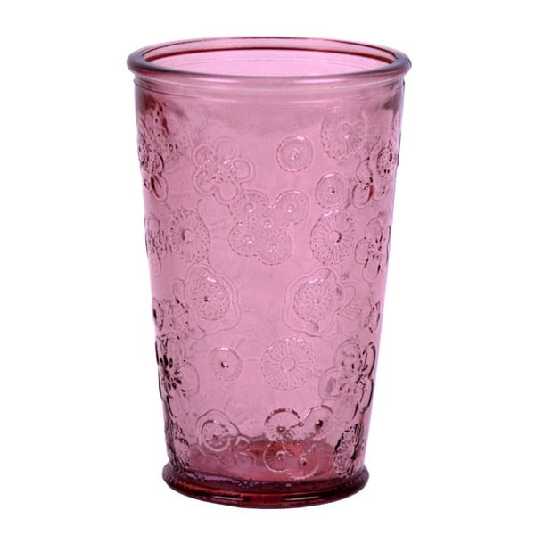 Flora rózsaszín pohár újrahasznosított üvegből, 300 ml - Ego Dekor