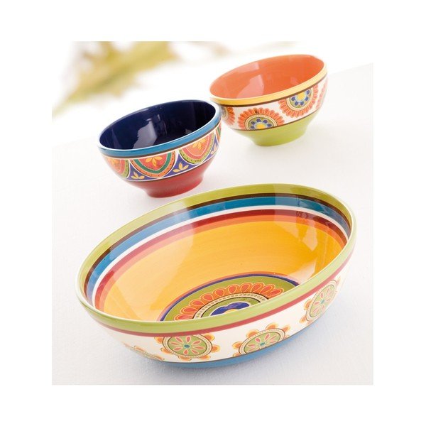 Színes kerámia tál, ⌀ 28 cm - Brandani-image-1