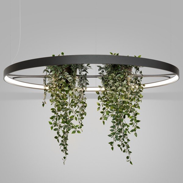 Fekete alumínium LED függőlámpa ø 110 cm RIO – Thoro-image-4