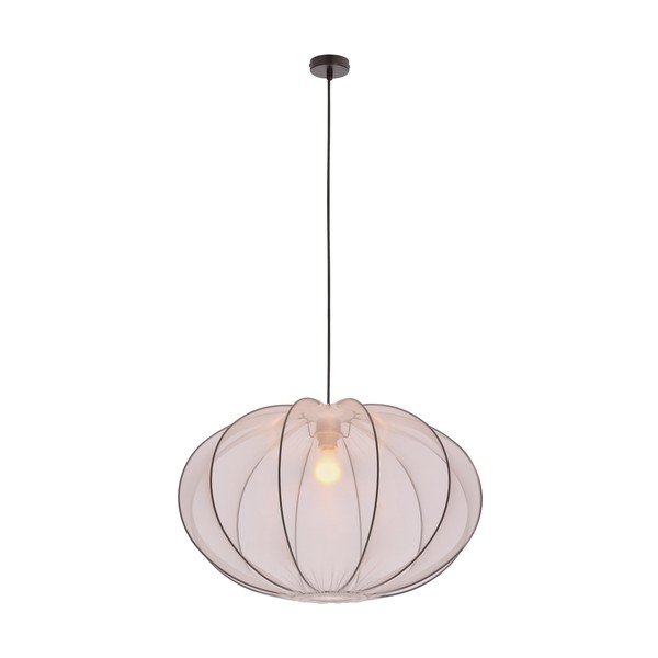 Fehér függőlámpa textil búrával ø 60 cm Mellow – Candellux Lighting-image-3