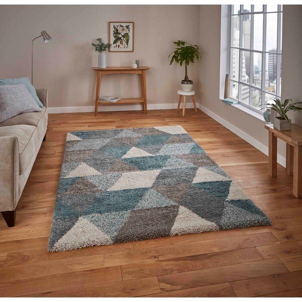 Royal Nomadic Grey &Teal szürke-kék szőnyeg, 160 x 220 cm - Think Rugs-image-1