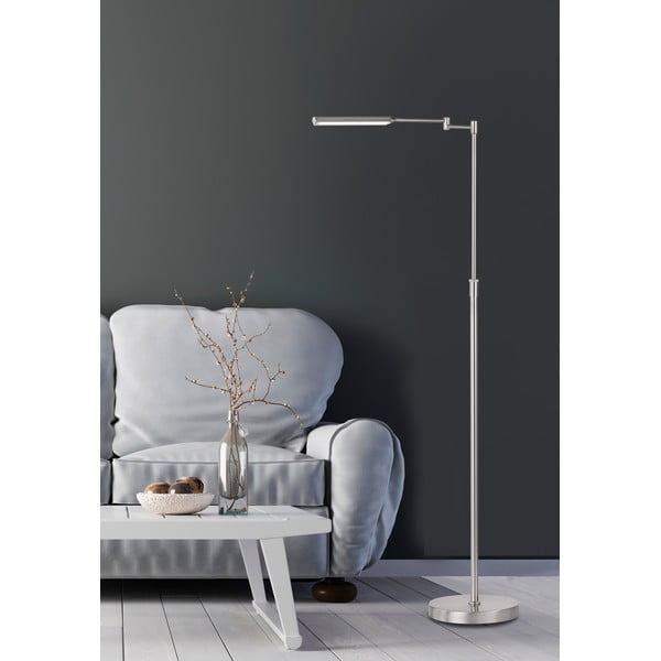 Ezüstszínű LED állólámpa fém búrával (magasság 130 cm) Nami – Fischer & Honsel-image-1