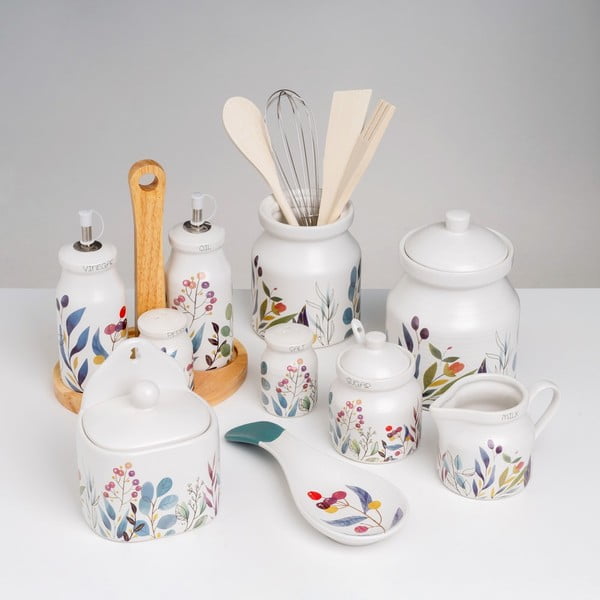 Fa konyhai eszköz készlet állvánnyal, 4 db-os Berries – Casa Selección-image-1