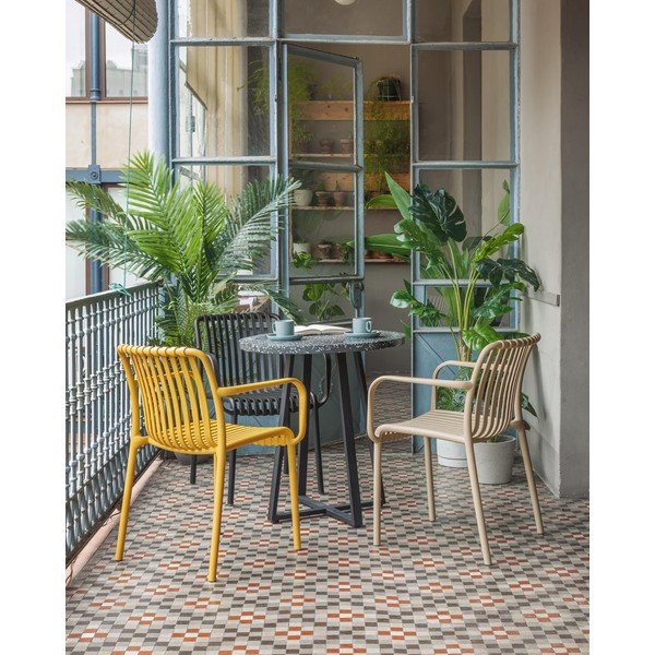 Isabellini mustársárga kerti szék - Kave Home-image-1