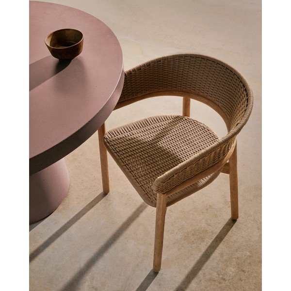 Natúr színű tömörfa kerti szék Arinella – Kave Home-image-1