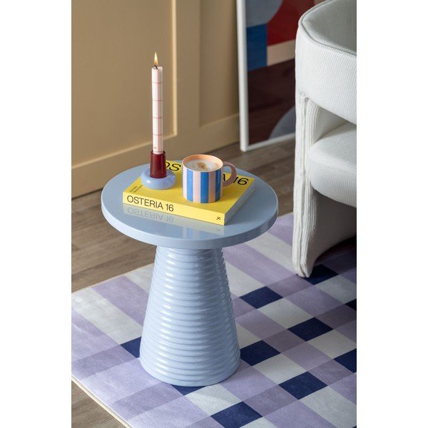 Fém kerek tárolóasztal ø 40 cm Catania Ribbed – Leitmotiv-image-1