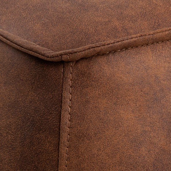 Mie konyakbarna műbőr puff, 40 x 40 cm - Actona-image-2