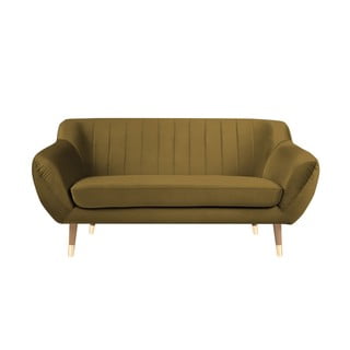 Benito aranyszínű bársony kanapé, 158 cm - Mazzini Sofas
