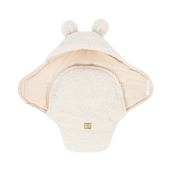 Krémszínű sherpa babapólya 45x80 cm – Meowbaby-image-2