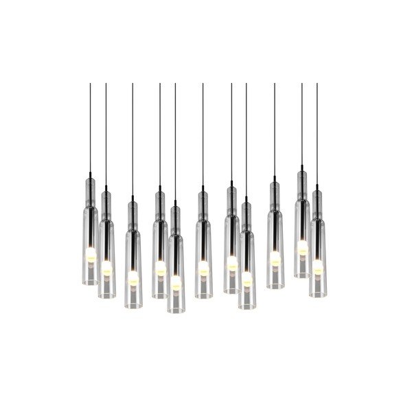 Fekete-ezüstszínű LED függőlámpa üveg búrával Lucent – Trio Select-image-2