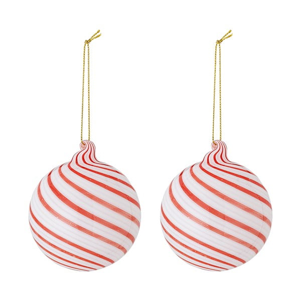 Üveg karácsonyfadísz készlet 2 db-os ø 8 cm Zwirl – Bloomingville